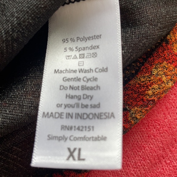 LulaRoe Cassie pencil skirt. Orange rose pattern. Size XL. New with Tags. - Picture 4 of 7